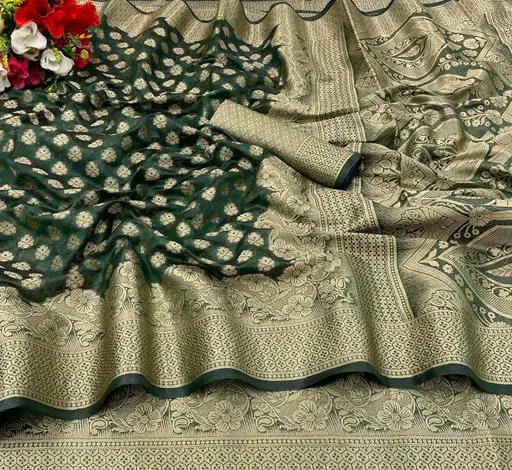 ORGAZA BANARSI SILK SAREE