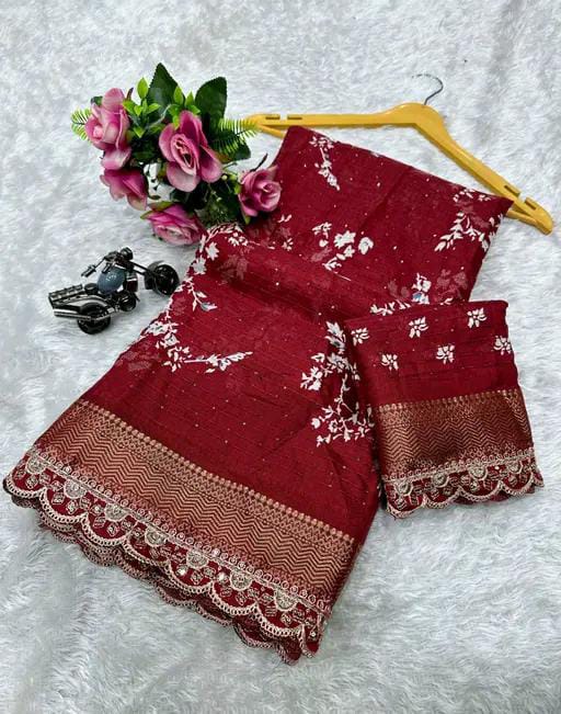 SILK FLOWER PRINT SAREE