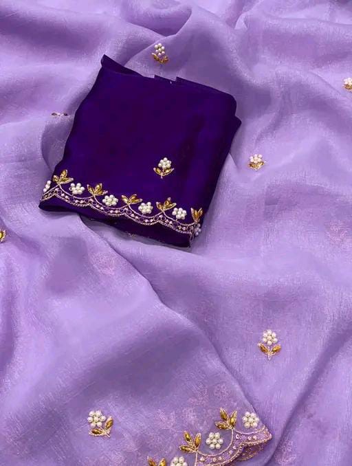 BOLLYWOOD STYLE JIMMY CHOO ORGANZA SAREE