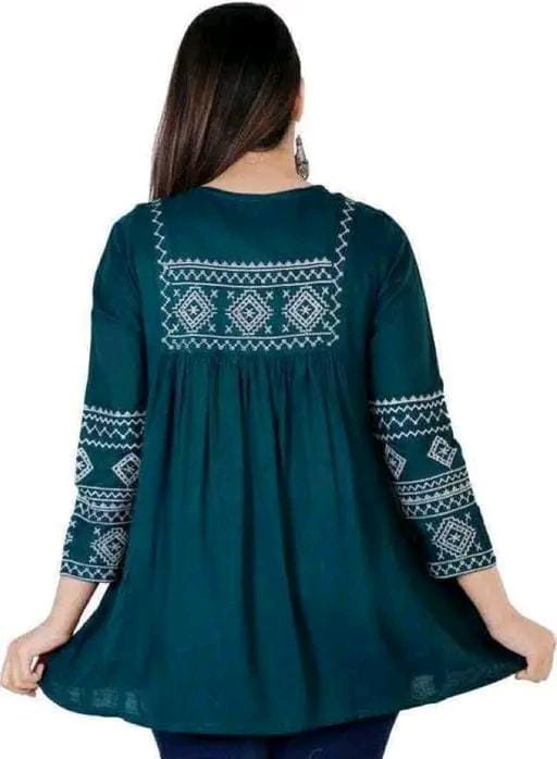 COTTON EMBROIDERED TOP FOR WOMEN'S