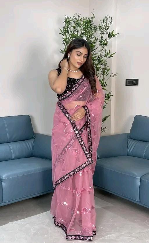 Beautiful net saree
