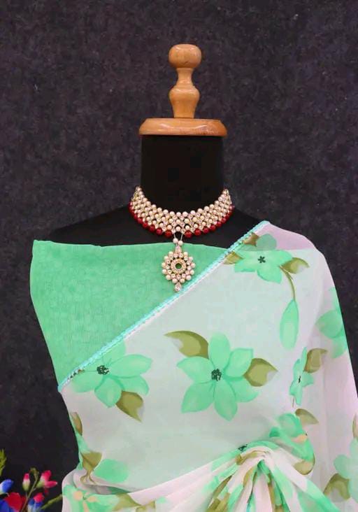 FLOWER PRINTED SAREE
