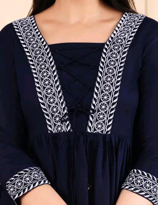 COTTON EMBROIDERED TOP FOR WOMEN'S