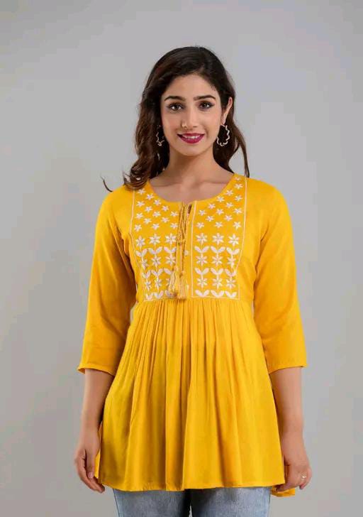 COTTON EMBROIDERED TOP FOR WOMEN'S