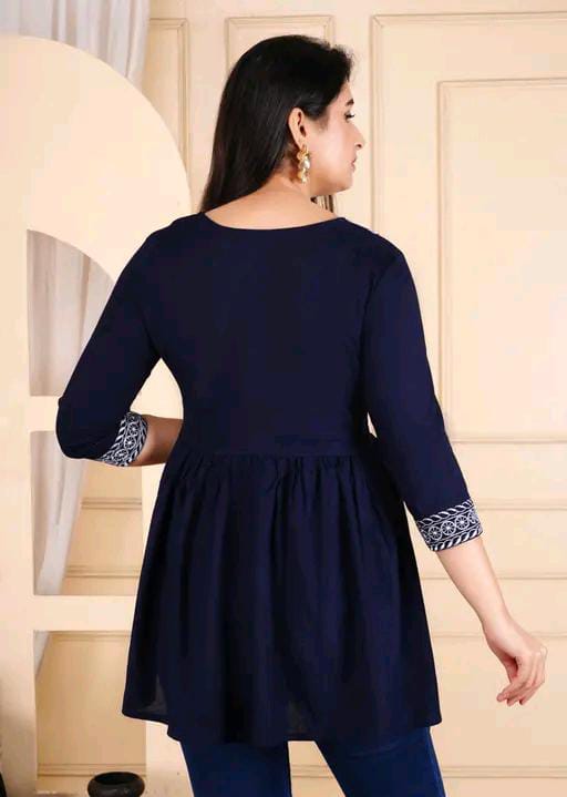 COTTON EMBROIDERED TOP FOR WOMEN'S