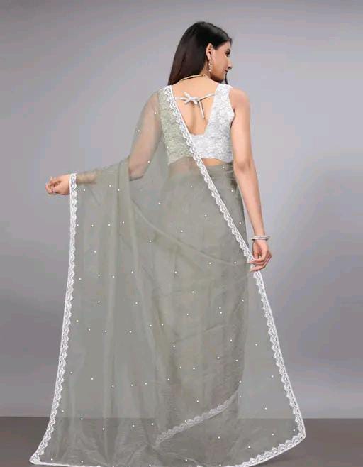 TRENDING NET STONE SAREE