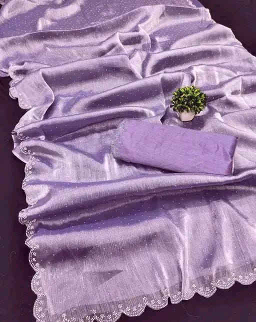 EMBELLISHED BOLLYWOOD SATIN SAREE