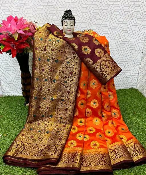 PARTY WEAR BANARSI SILK SAREE