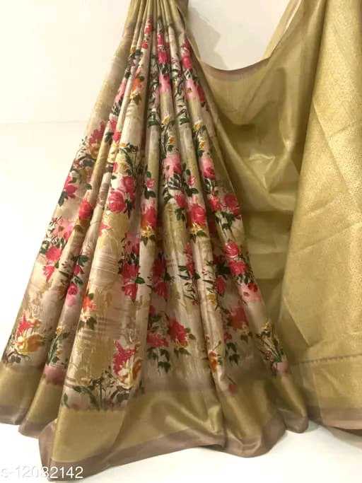 FLORAL PRINTED BLEND SAREE