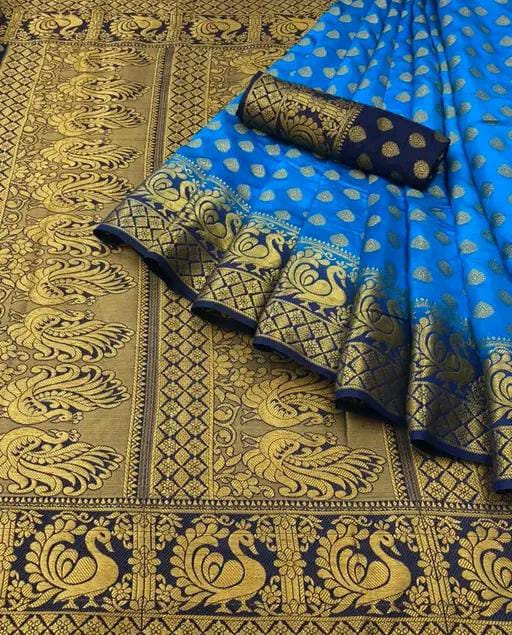 WOMEN'S PARTY WEAR BANARSI SILK SAREE