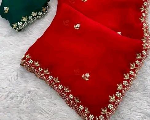 TRENDING JIMMY CHOO ORGANZA SAREE