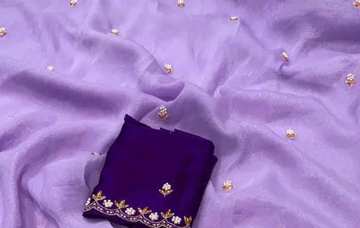 BOLLYWOOD STYLE JIMMY CHOO ORGANZA SAREE