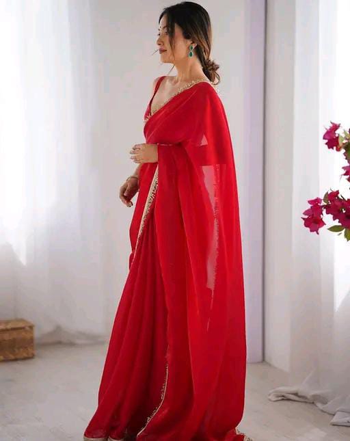 BOLLYWOOD STYLE NET SILK SAREE