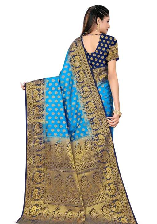 WOMEN'S PARTY WEAR BANARSI SILK SAREE