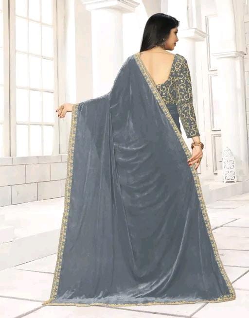TRENDING WEDDING VELVET SILK SAREE
