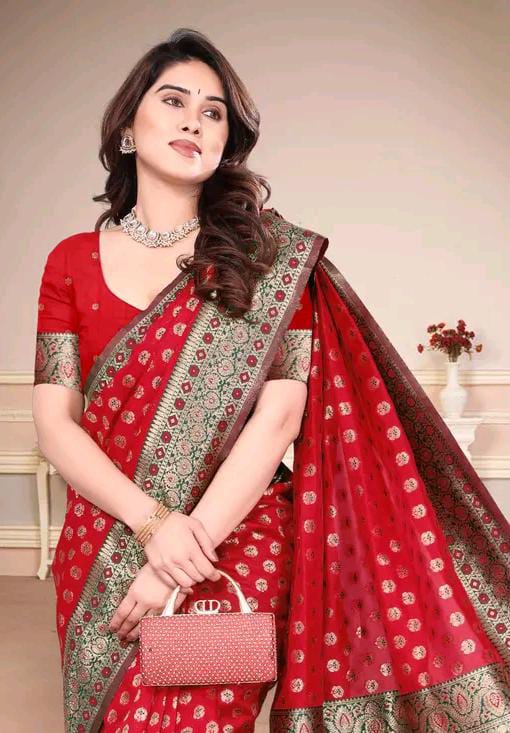 TRENDING WOMEN'S BANARSI SILK SAREE