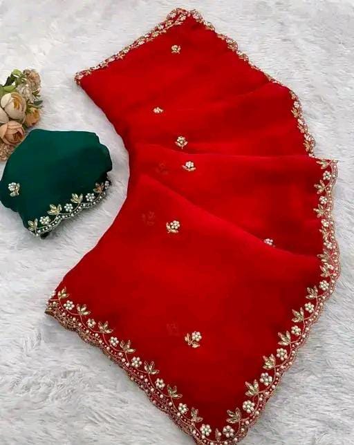 TRENDING JIMMY CHOO ORGANZA SAREE