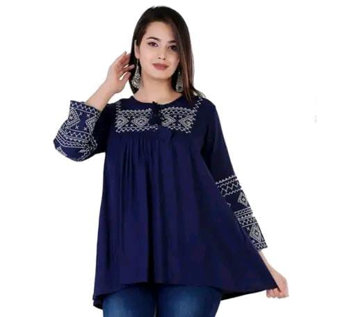 COTTON EMBROIDERED TOP FOR WOMEN'S