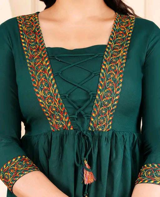 COTTON EMBROIDERED TOP FOR WOMEN'S