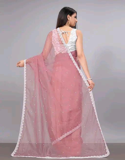 TRENDING NET STONE SAREE