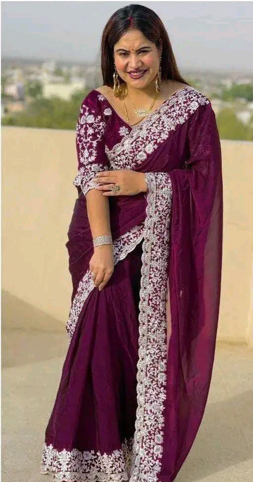GEORGETTE EMBROIDERED SAREE