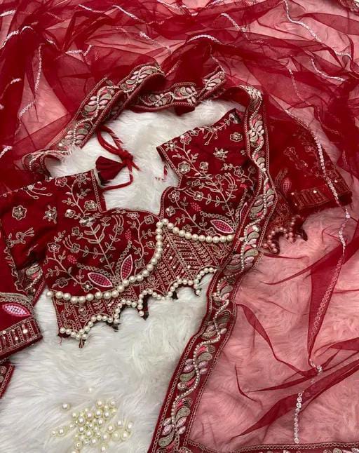 EMBROIDERED NET SAREE