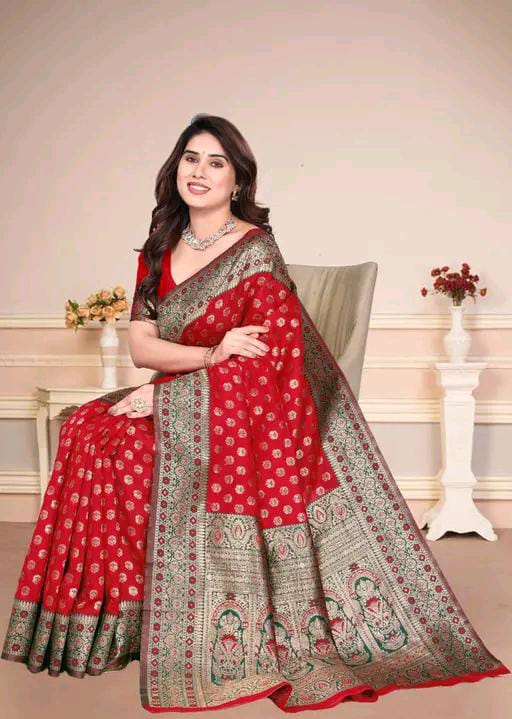 TRENDING WOMEN'S BANARSI SILK SAREE