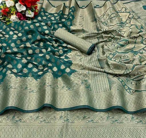 ORGAZA BANARSI SILK SAREE