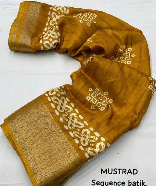 SILK BATIK PRINT SAREE