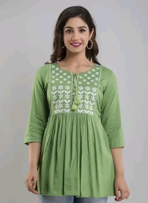 COTTON EMBROIDERED TOP FOR WOMEN'S