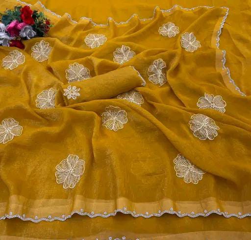 CHIFFON HANDWORK SAREE