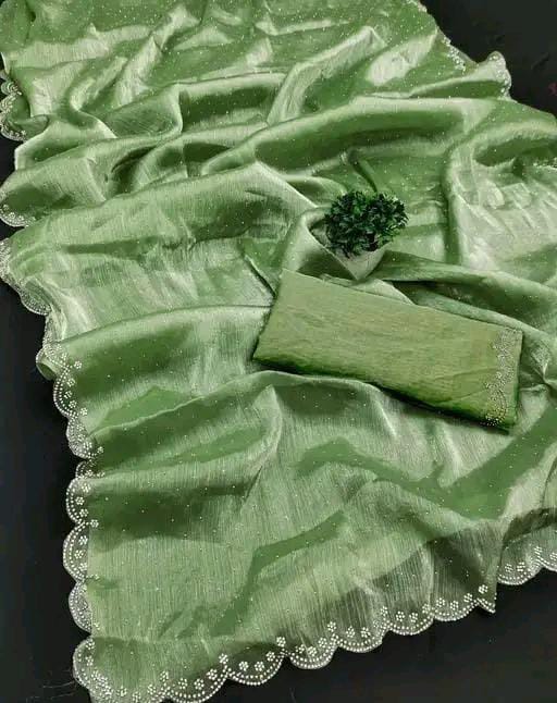 EMBELLISHED BOLLYWOOD SATIN SAREE