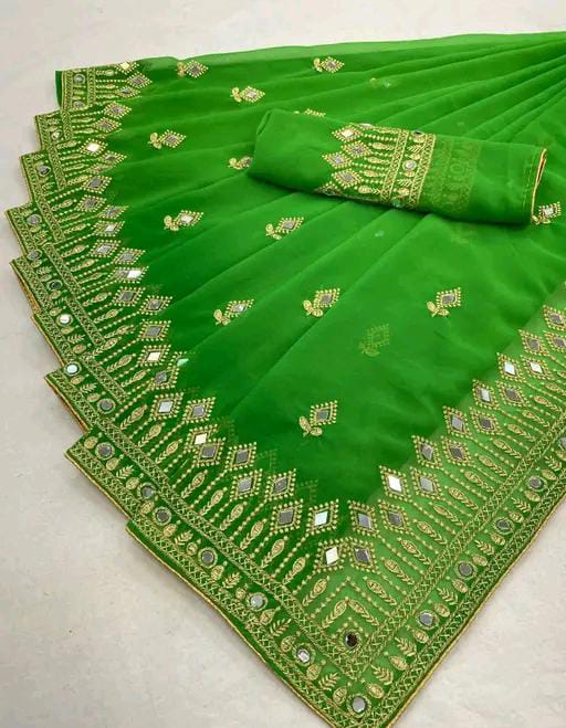 EMBROIDERED BOLLYWOOD STYLE GEORGETTE SAREE
