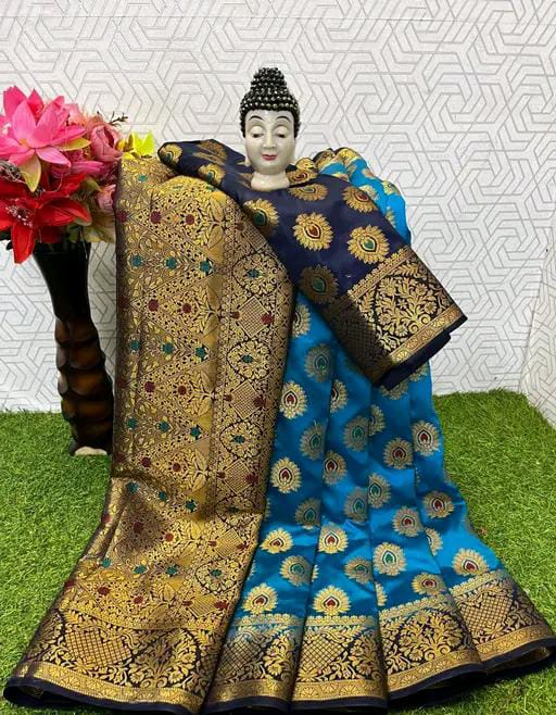 PARTY WEAR BANARSI SILK SAREE