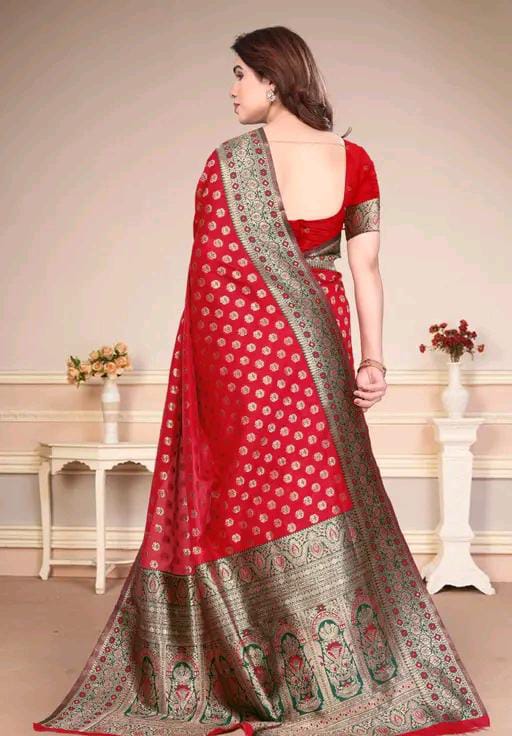 TRENDING WOMEN'S BANARSI SILK SAREE