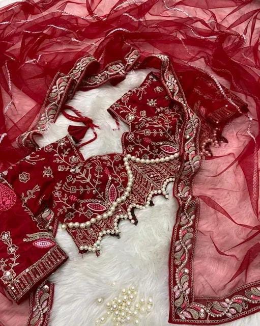 EMBROIDERED NET SAREE