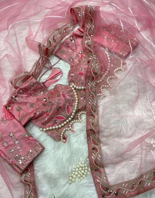 FANCY EMBROIDERED NET SAREE