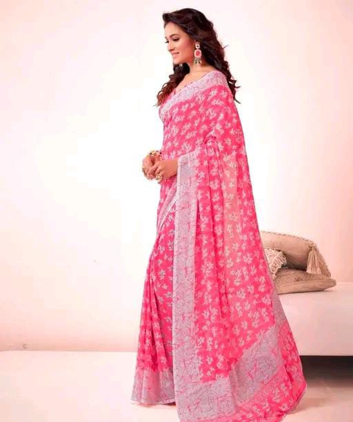 PRINTED GEORGETTE SAREE