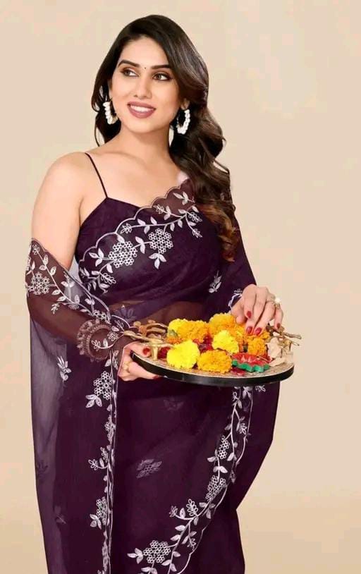 TRENDING PARTY WEAR NET SAREE