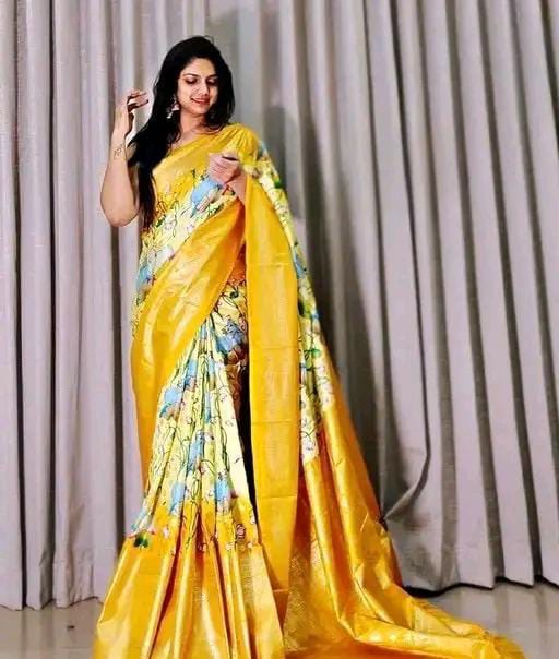 SILK FOIL PRINT SAREE