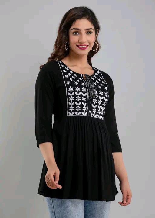 SUMMER SPECIAL COTTON EMBROIDERED TOP FOR WOMEN'S