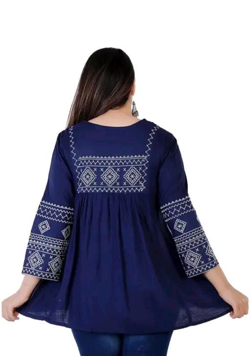 COTTON EMBROIDERED TOP FOR WOMEN'S
