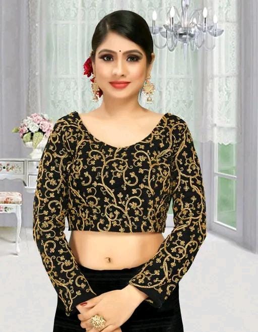 PARTY WEAR WOMEN'S VELVET SAREE